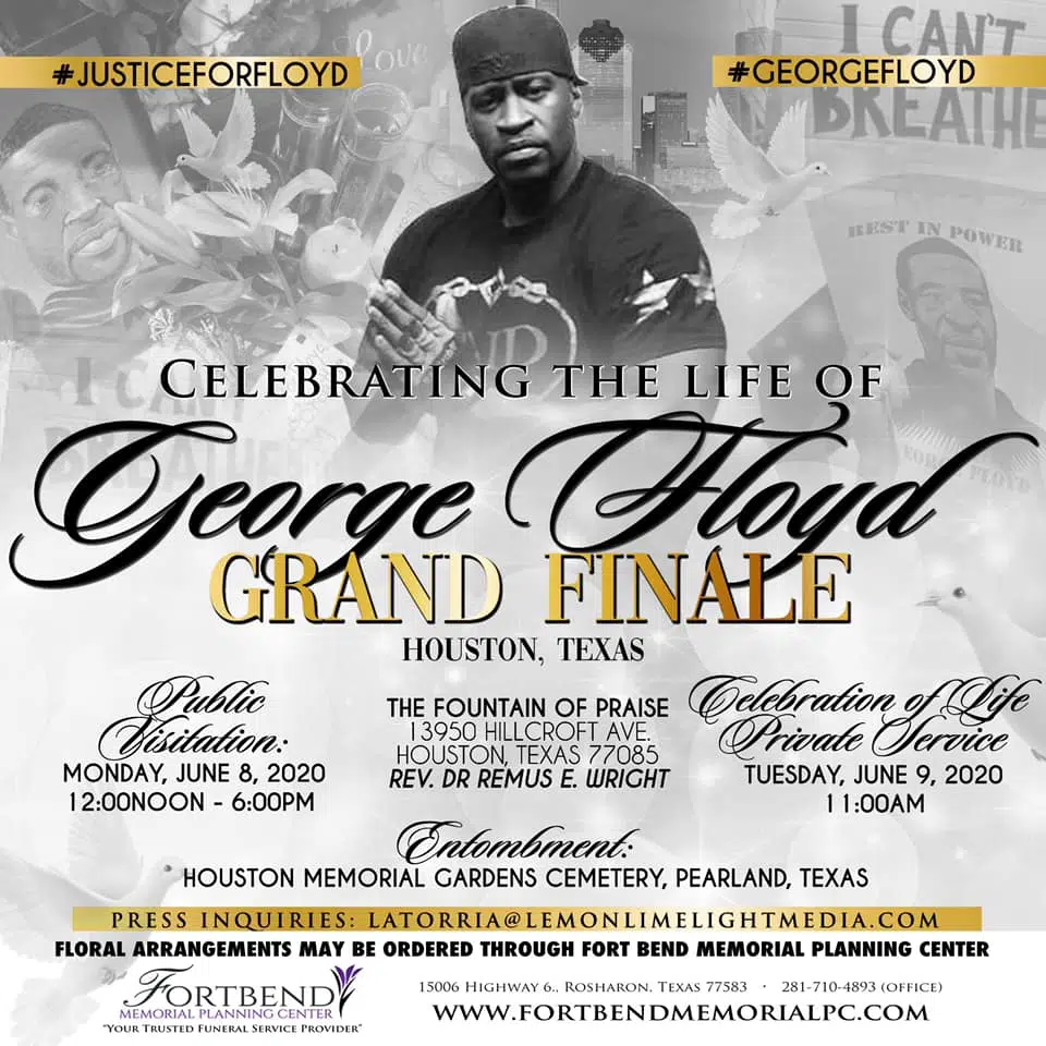 Watch George Floyd Being Laid To Rest Today