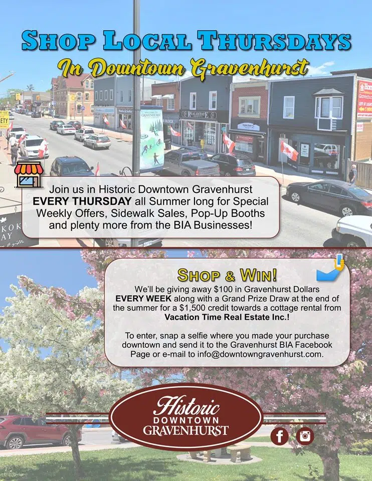 Downtown Gravenhurst Shop Local Thursdays Start This Week