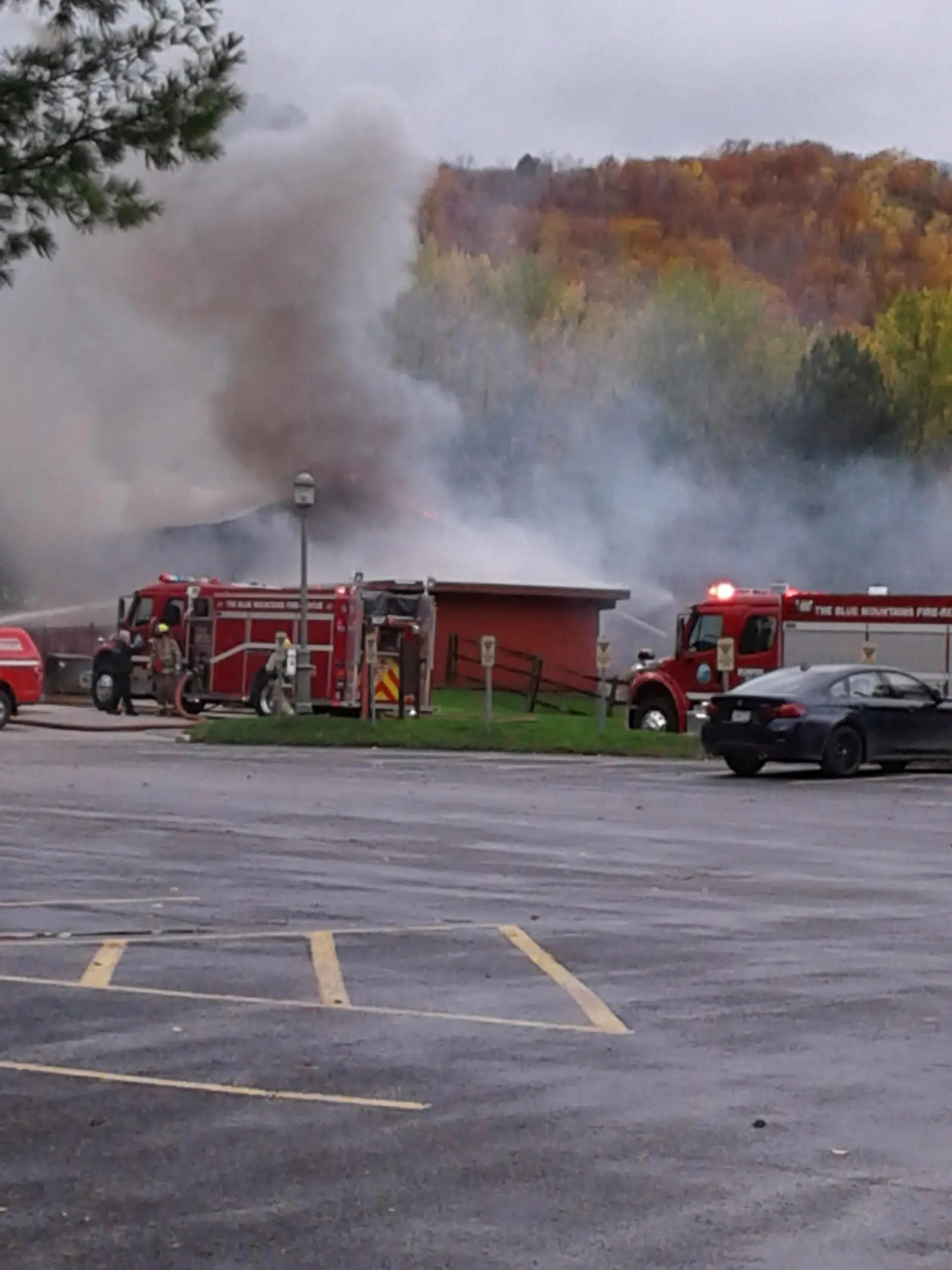 Fire At Chalet Near Blue Mountain Village