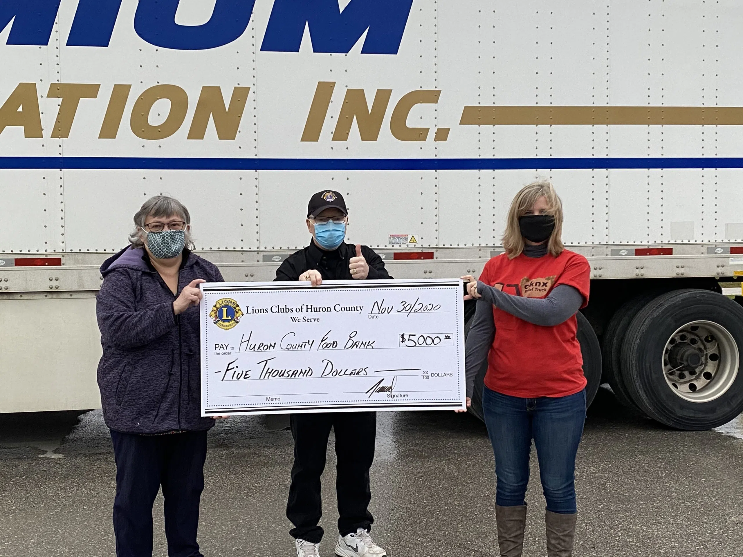 Huron County Lions Donate $5,000 To Food Bank Distribution Centre