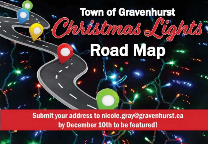 Last Day For Submissions For Gravenhurst’s Christmas Lights Road Map