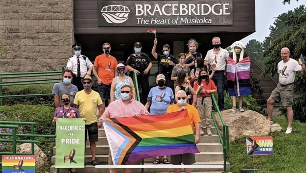 Progress Pride Flag Raised At Bracebridge Town Hall