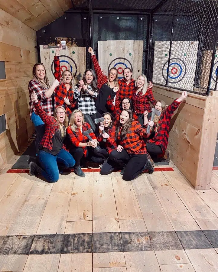 AXED Indoor Axe Throwing Opens in Blue Mountain Village Max 97.7