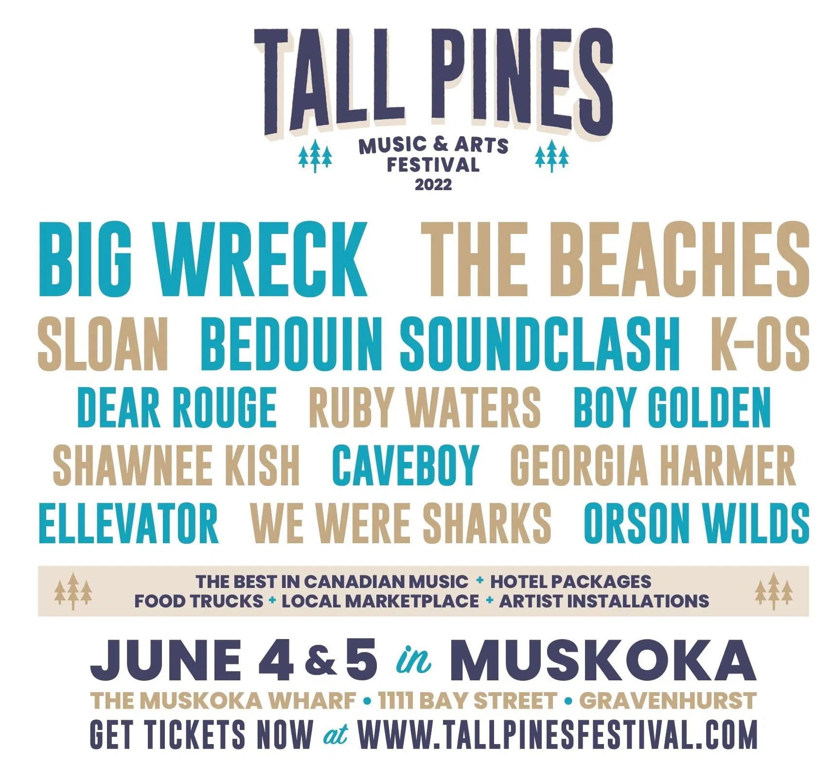 Tall Pines Music & Arts Festival Coming To Muskoka Wharf June 4th & 5th