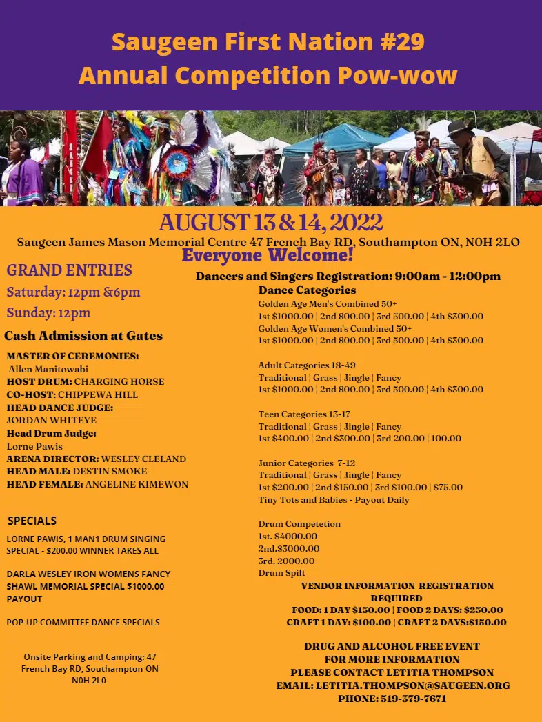 Saugeen First Nation Powwow This Weekend 560 CFOS