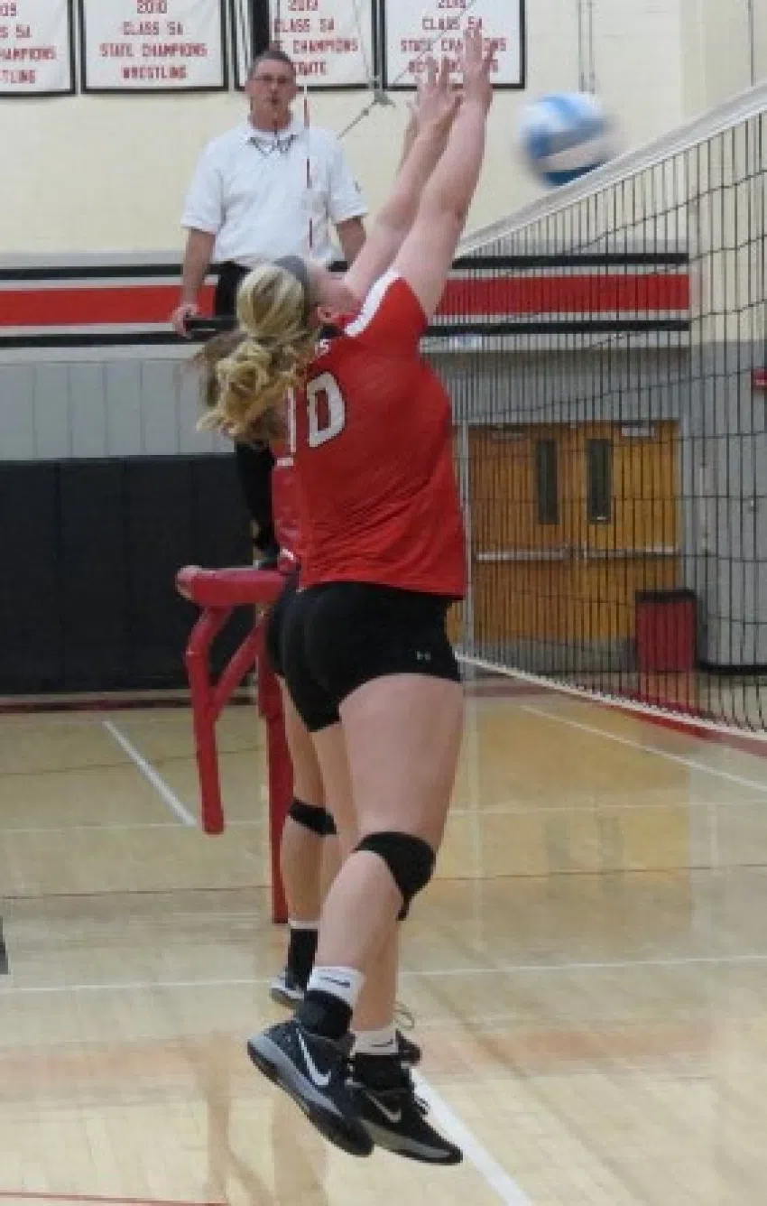 Emporia High volleyball splits matches. Olpe splits with West Franklin KVOE