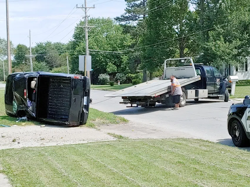 No significant injuries reported following single vehicle rollover