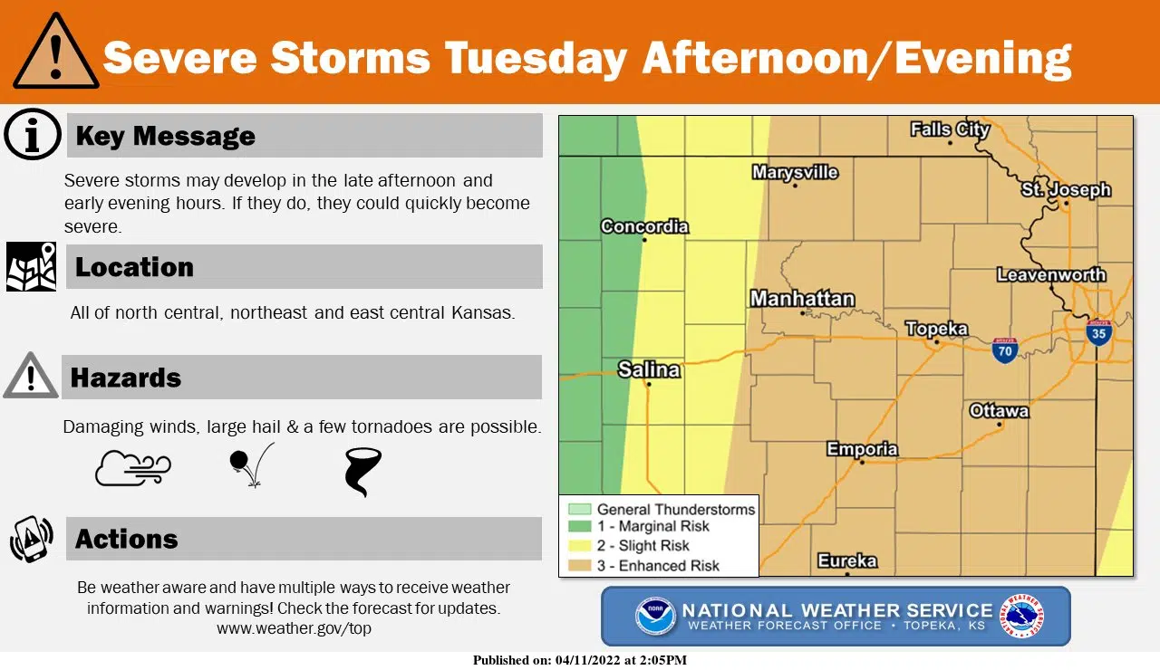 WEATHER With enhanced severe weather risk Tuesday, Lyon County