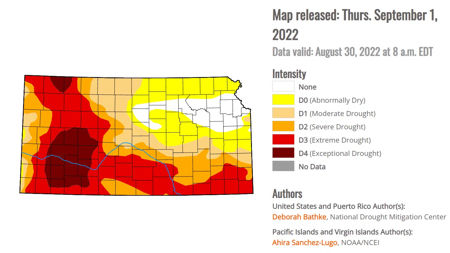 Moderate drought pushed south in latest US Drought Monitor report | KVOE