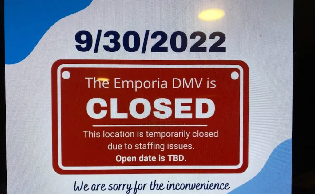 Emporia DMV closed for third time this week KVOE