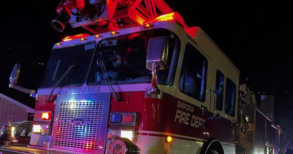 Emporia Fire called to structure fire in east Emporia Saturday KVOE