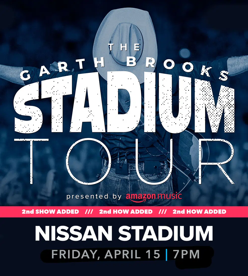 Tickets for Garth Brooks at Nissan Stadium go on sale at 10AM