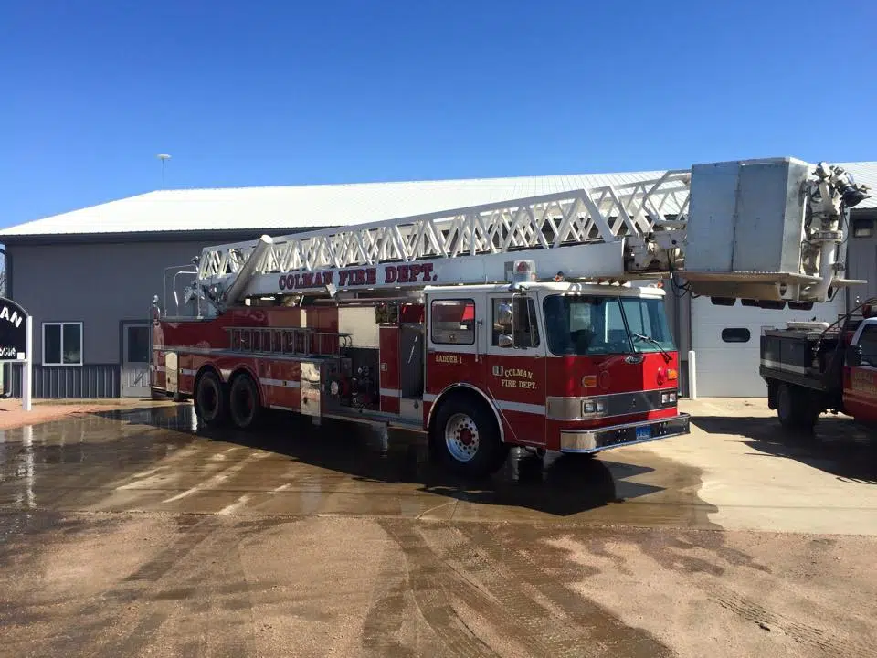 Speeding vehicle causes secondary accident, prompts Colman fire