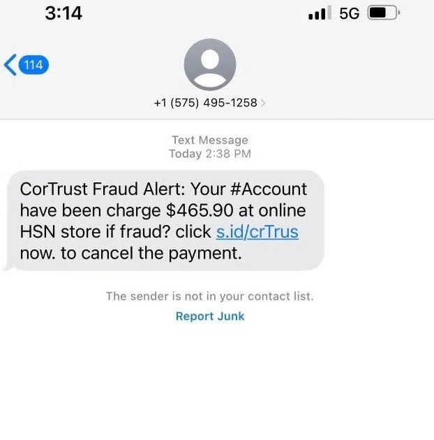 CorTrust Bank Warns Of Text Message Scam Targeting Customers | KELO-AM