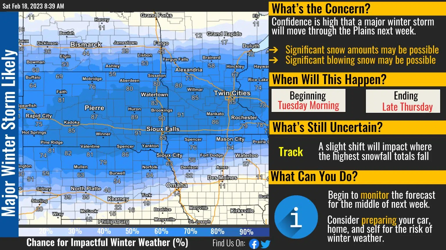 Sioux Falls Weather Map