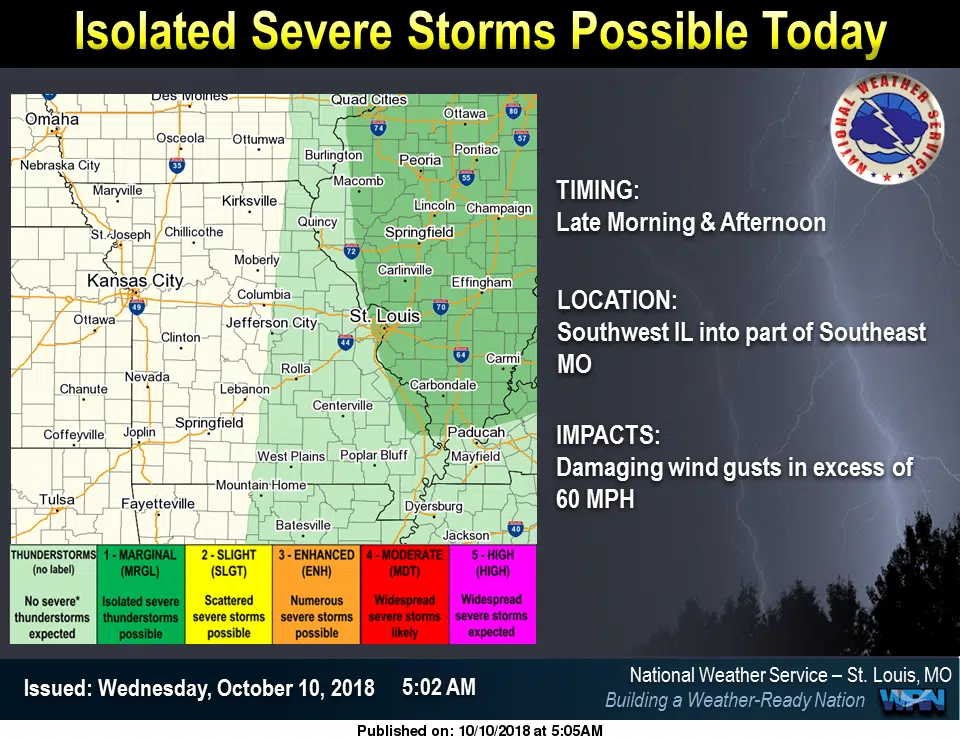 Isolated Severe Storms Possible Today, Much Cooler Temps To Follow ...