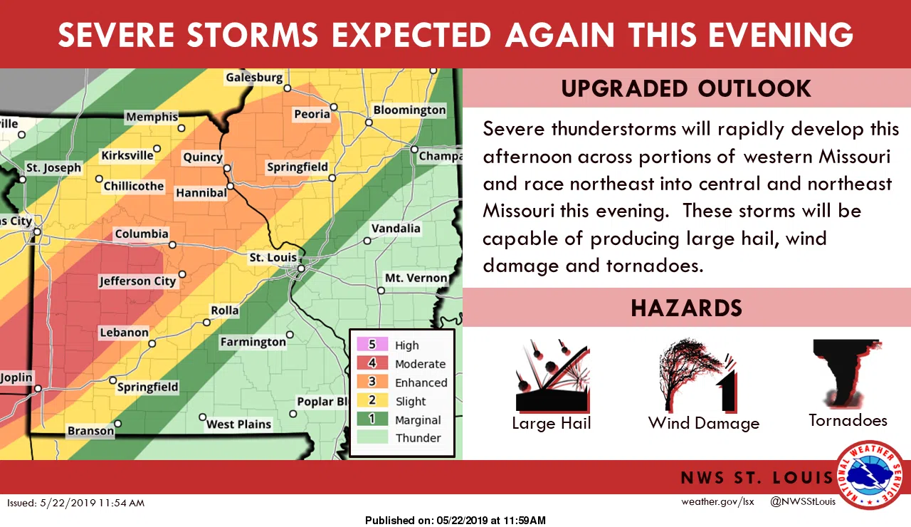 Theres A Threat Of Strong To Severe Storms Again Tonight Vandalia Radio