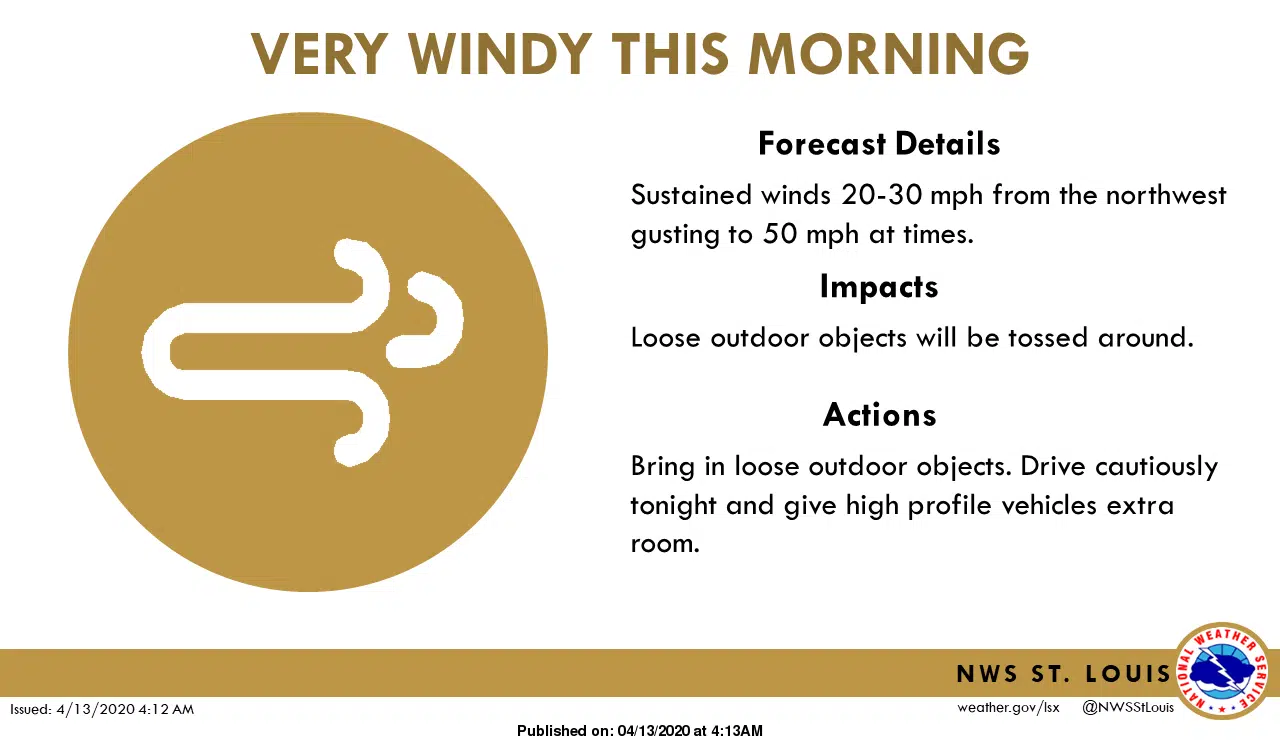 Wind Advisory In Effect Until Noon Today | Vandalia Radio