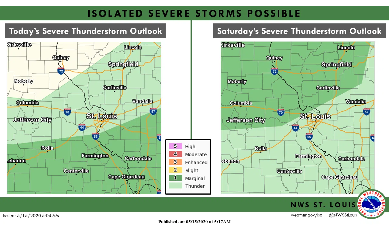 Isolated Severe Storms Still Possible Today And Again On Saturday Vandalia Radio