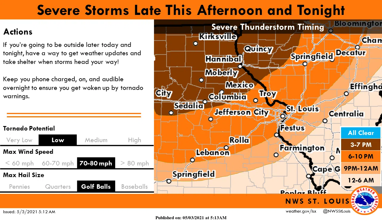 Severe Storms on the way to the area tonight Vandalia Radio