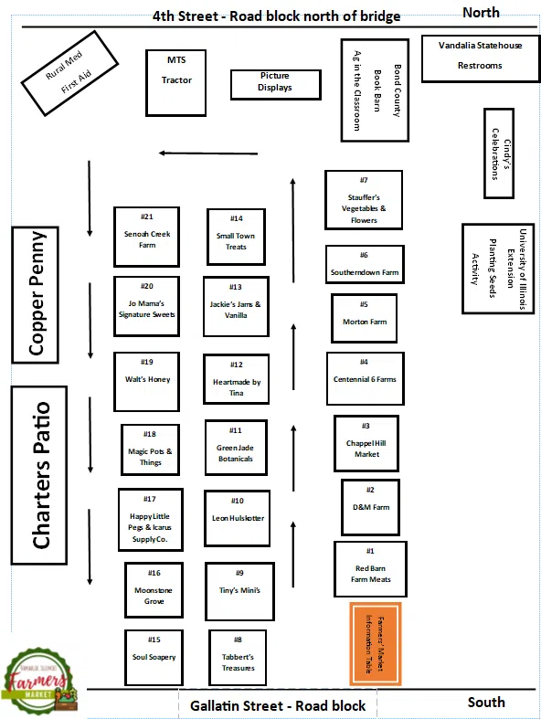 Vandalia Farmer’s Market set for tomorrow in downtown VandaliaMap and