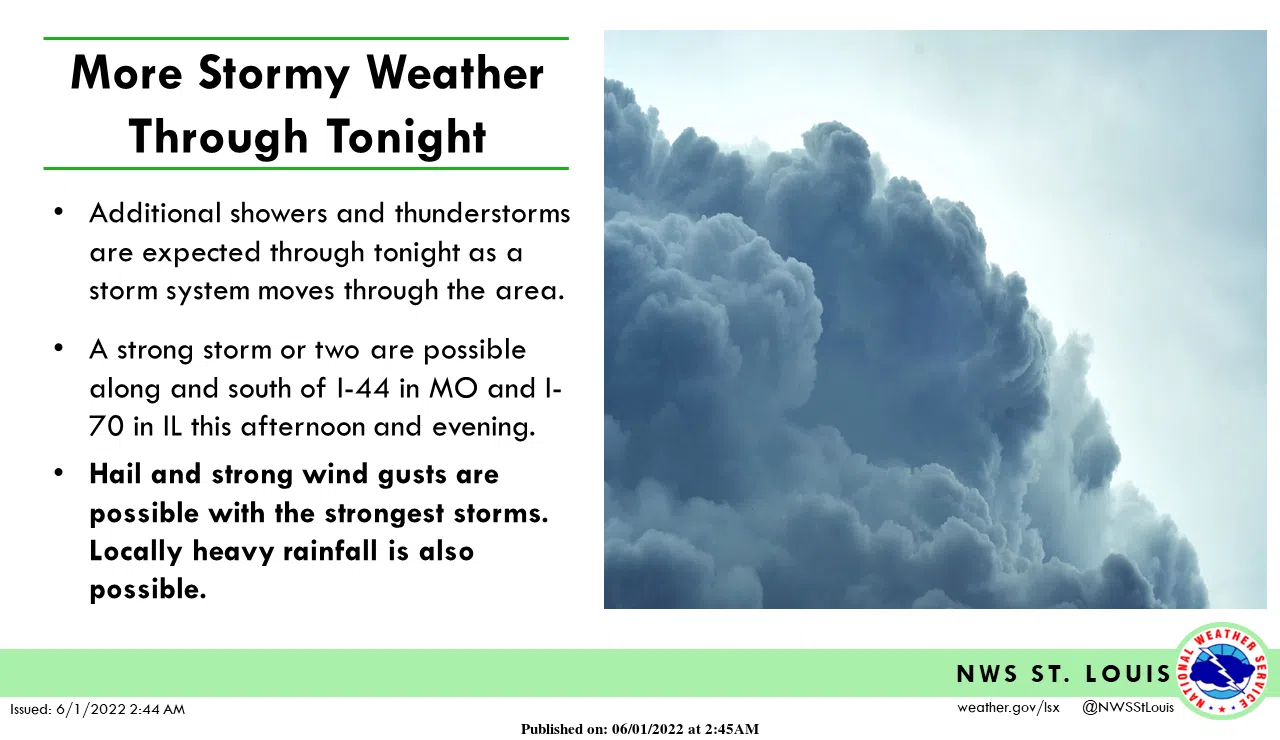 Showers and Storms today, Isolated Severe Storms Possible this ...