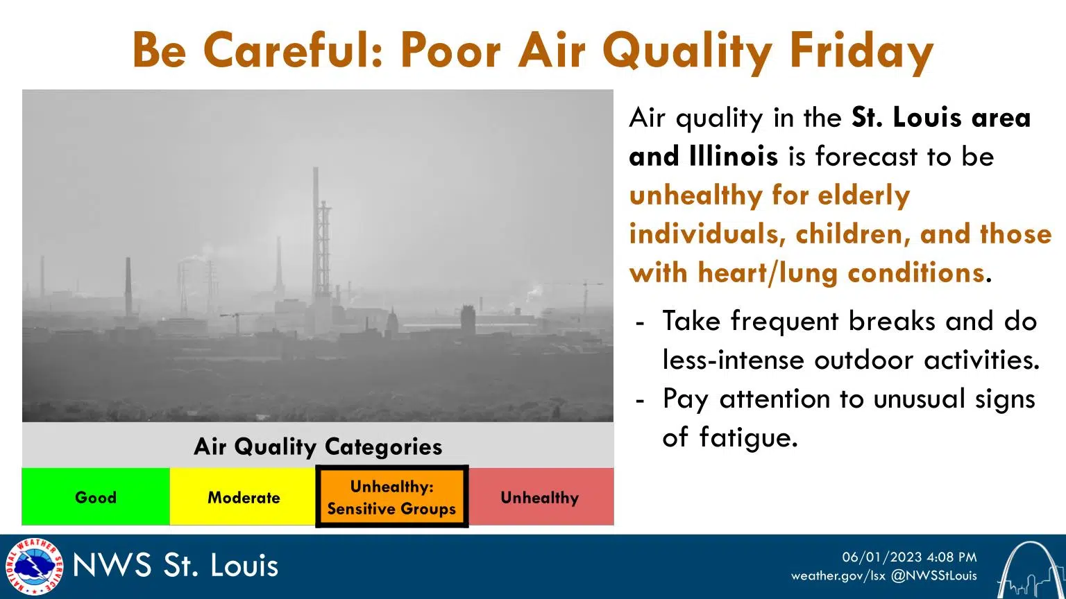 Air Quality Alert for todayPoor Air Quality around the area Vandalia