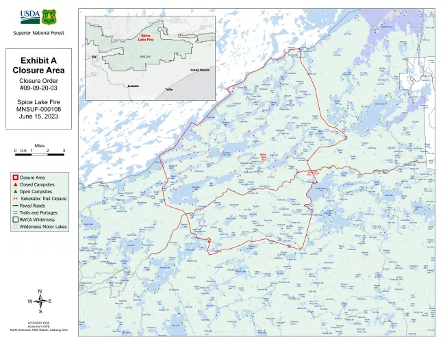 Part Of BWCA Near Spice Lake Fire Closes 93.9 WTBX