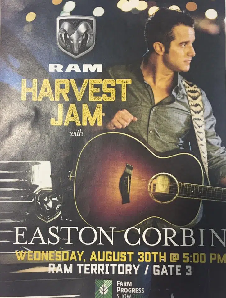 Easton Corbin Free Concert at Farm Progress Show