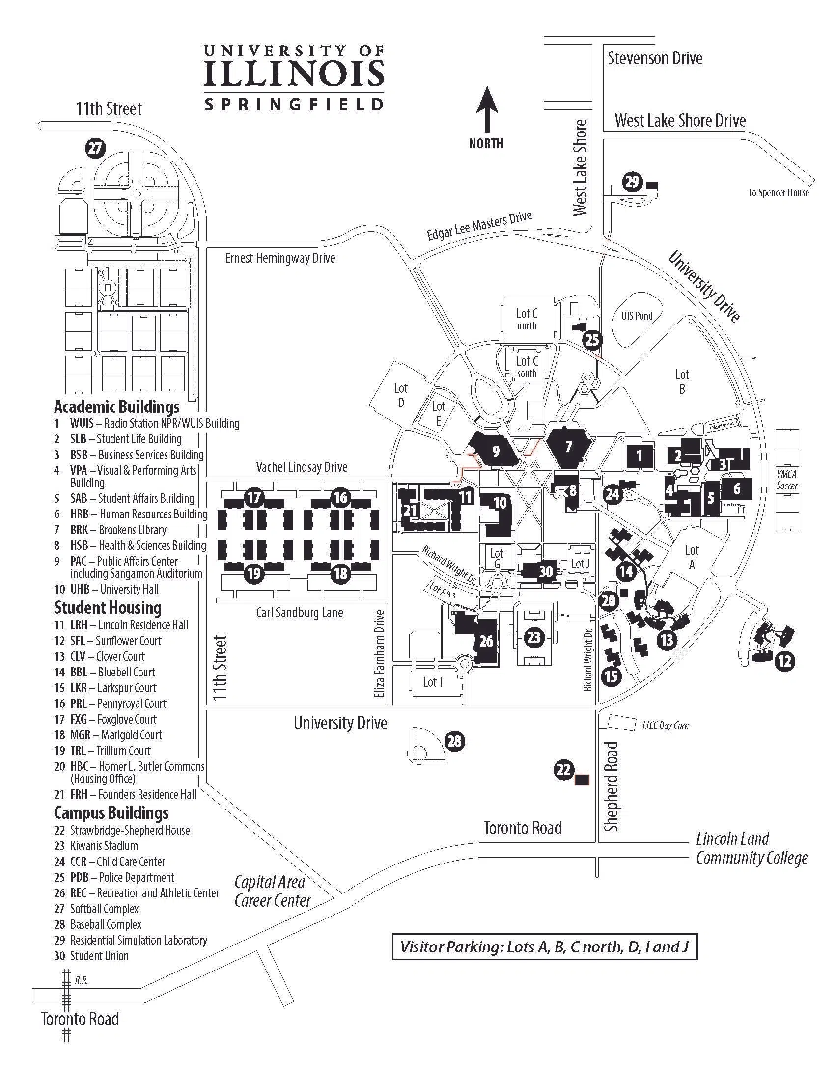UIS campus map (1) | Effingham Radio