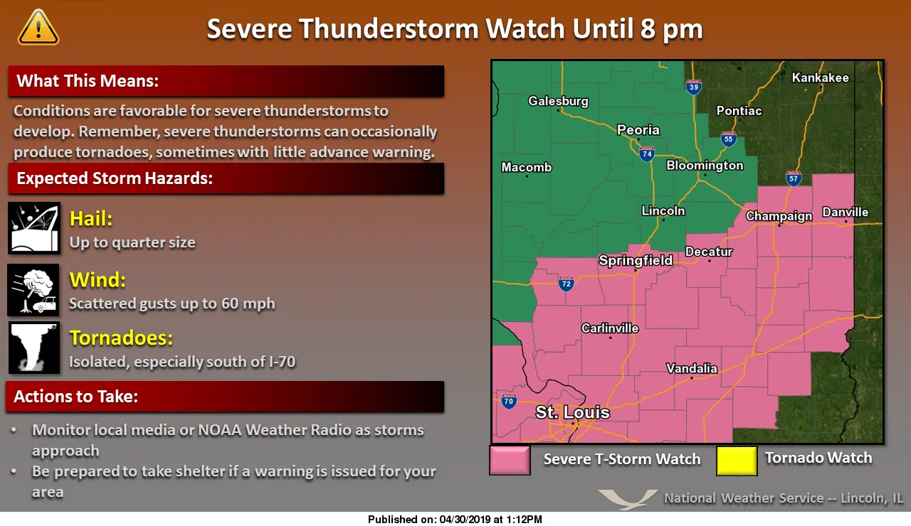 Severe Weather Possible for Listening Area Today Effingham Radio