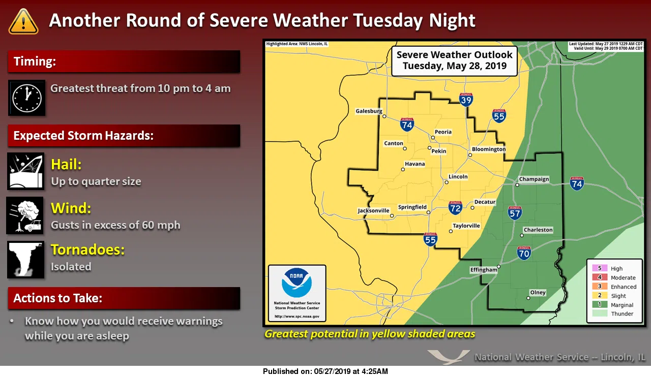 Severe Weather Possible in Western Areas of Listening Area Tomorrow