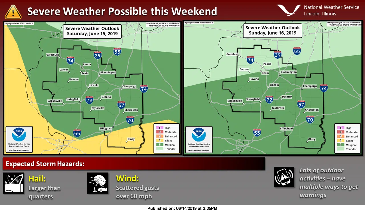 Slight Risk for Severe Weather South of I70 Tomorrow Effingham Radio