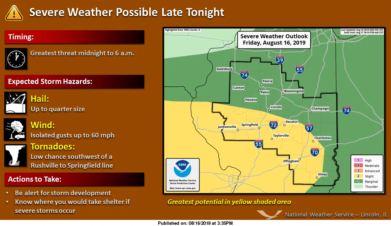 Severe Weather Possible During Overnight Hours/Second Round Saturday
