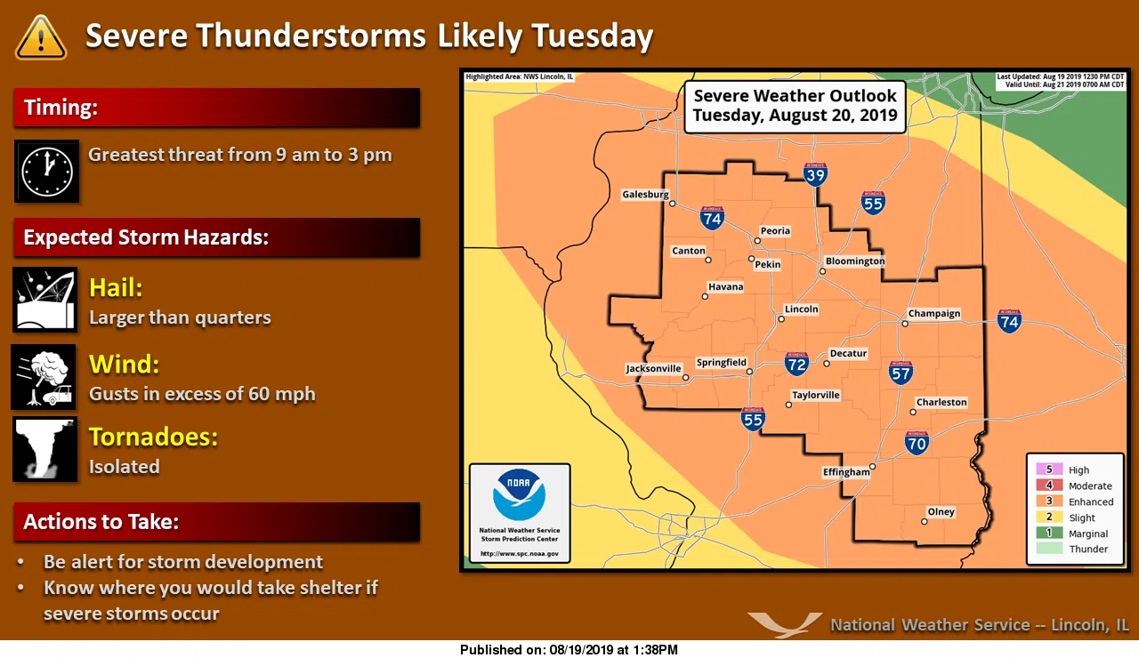 Severe Thunderstorms Likely Tomorrow Effingham Radio