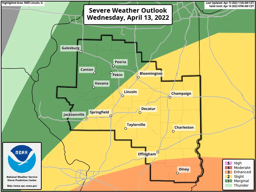 Updated Forecast From National Weather Service Effingham Radio