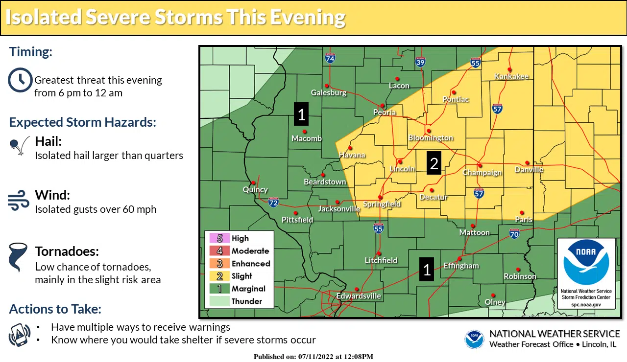 Isolated Threat of Severe Thunderstorms This Evening Effingham Radio