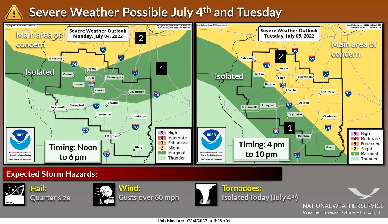 Severe Weather Possible Tomorrow for Listening Area Effingham Radio