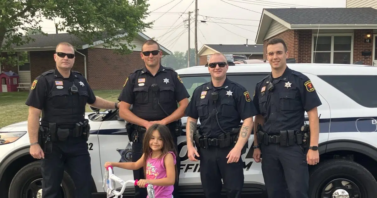 Effingham Police Officers Gift New Bike In Heartwarming Gesture