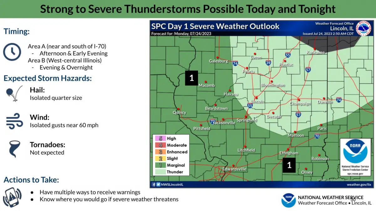 Severe Storms Possible Today/ High Heat Indices Developing Effingham Radio