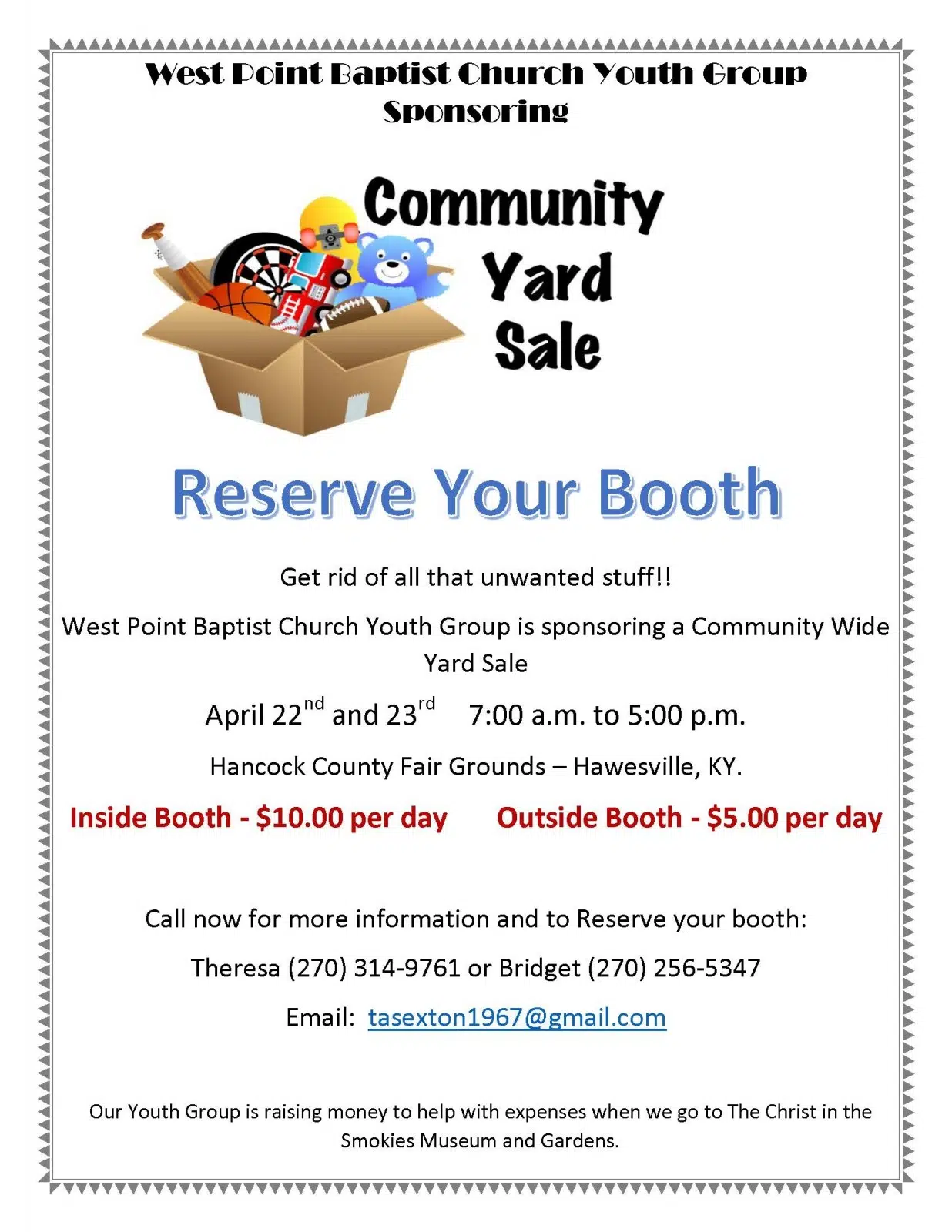 West Point Baptist Church Community Yard Sale Owensboro Radio