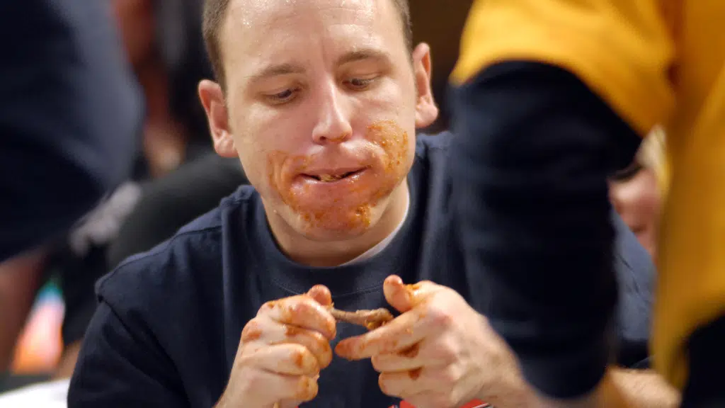Joey Chestnut Returns To Bar-B-Q Fest For Mutton Sandwich Eating