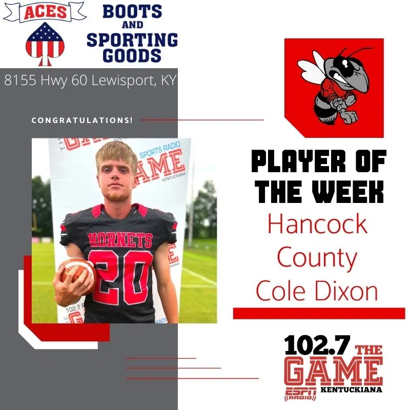 Cole Dixon named ESPN Owensboro Hancock County of the week BTYB