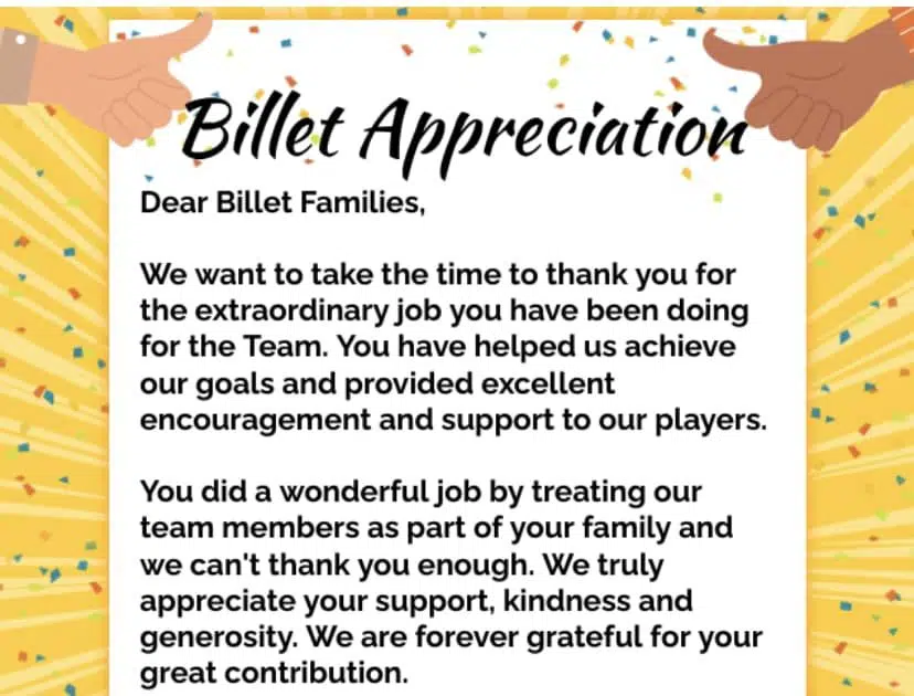 THANK YOU FOR ALL YOUR SUPPORT - Hinton Timberwolves