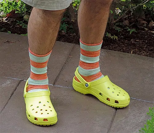 crocs with built in socks