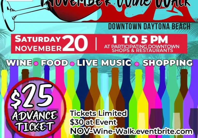 99.5 WLOV Wants To Send You To The Daytona Beach Wine Walk! 99.5 WLOV