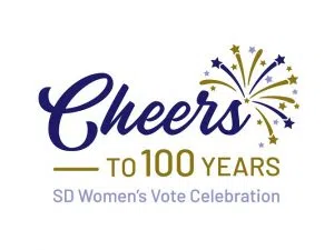 her vote her voice 100 years logo