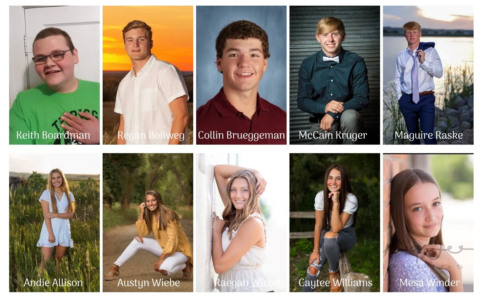 Pierre High School homecoming candidates