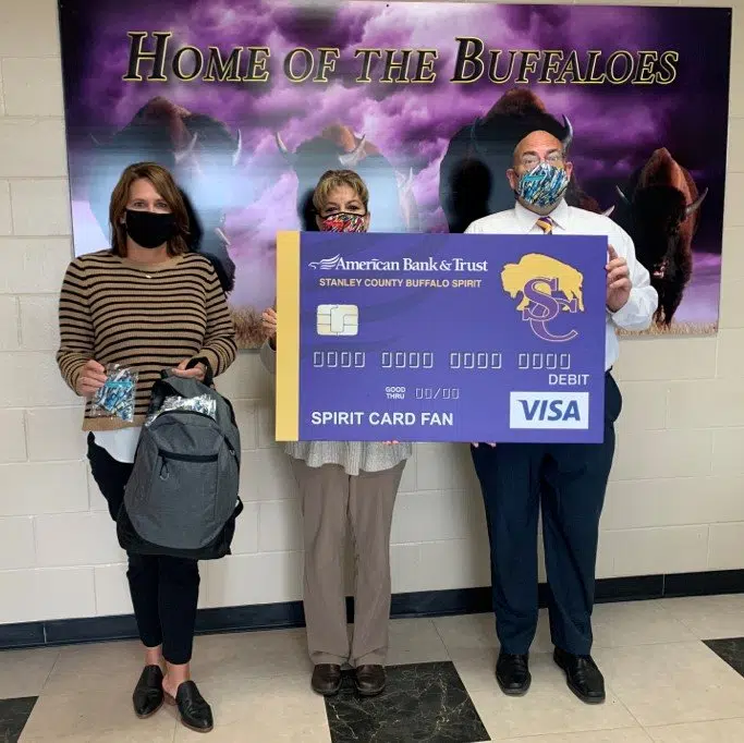 american bank and trust stanley county school mask donation