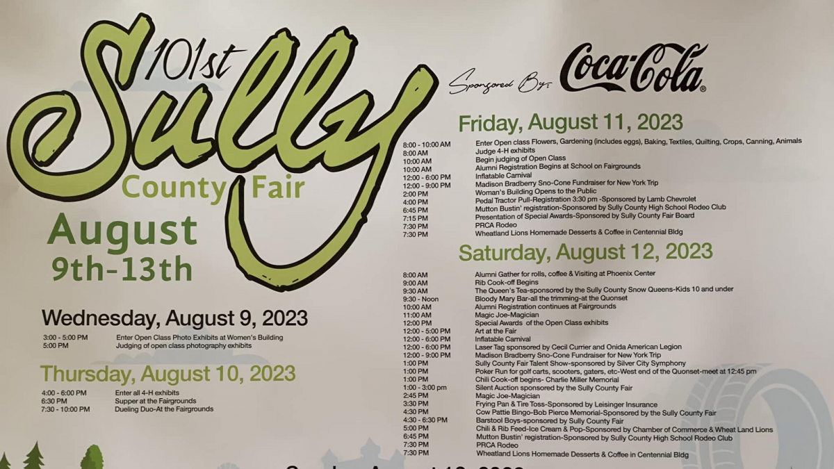Food, rodeos, music and more can all be found during this weekend's 101st annual Sully County Fair - Vimarsana News